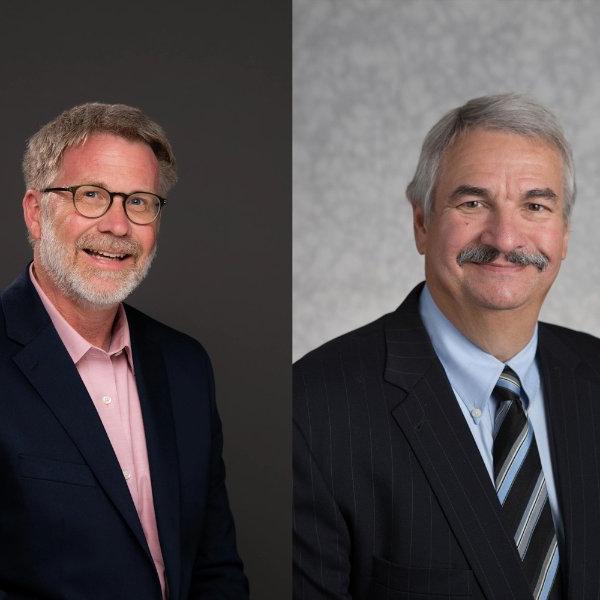 headshots of, left, Paul Plotkowski and Mark Schaub